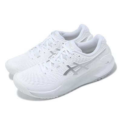 Asics 網球鞋 GEL-Resolution 9 D 女鞋 寬楦 白 銀 溫網 吸震 亞瑟膠 運動鞋 亞瑟士 1042A226100