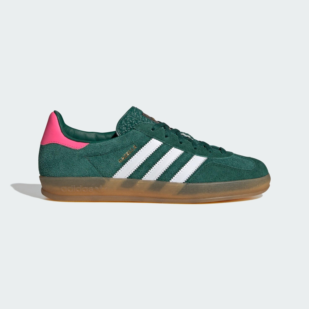 adidas 愛迪達休閒鞋女鞋運動鞋三葉草GAZELLE INDOOR W 綠IG5929