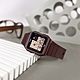 CASIO 卡西歐 經典復古 方形造型 雙顯 電子數位 橡膠手錶-深咖啡色/33mm product thumbnail 2