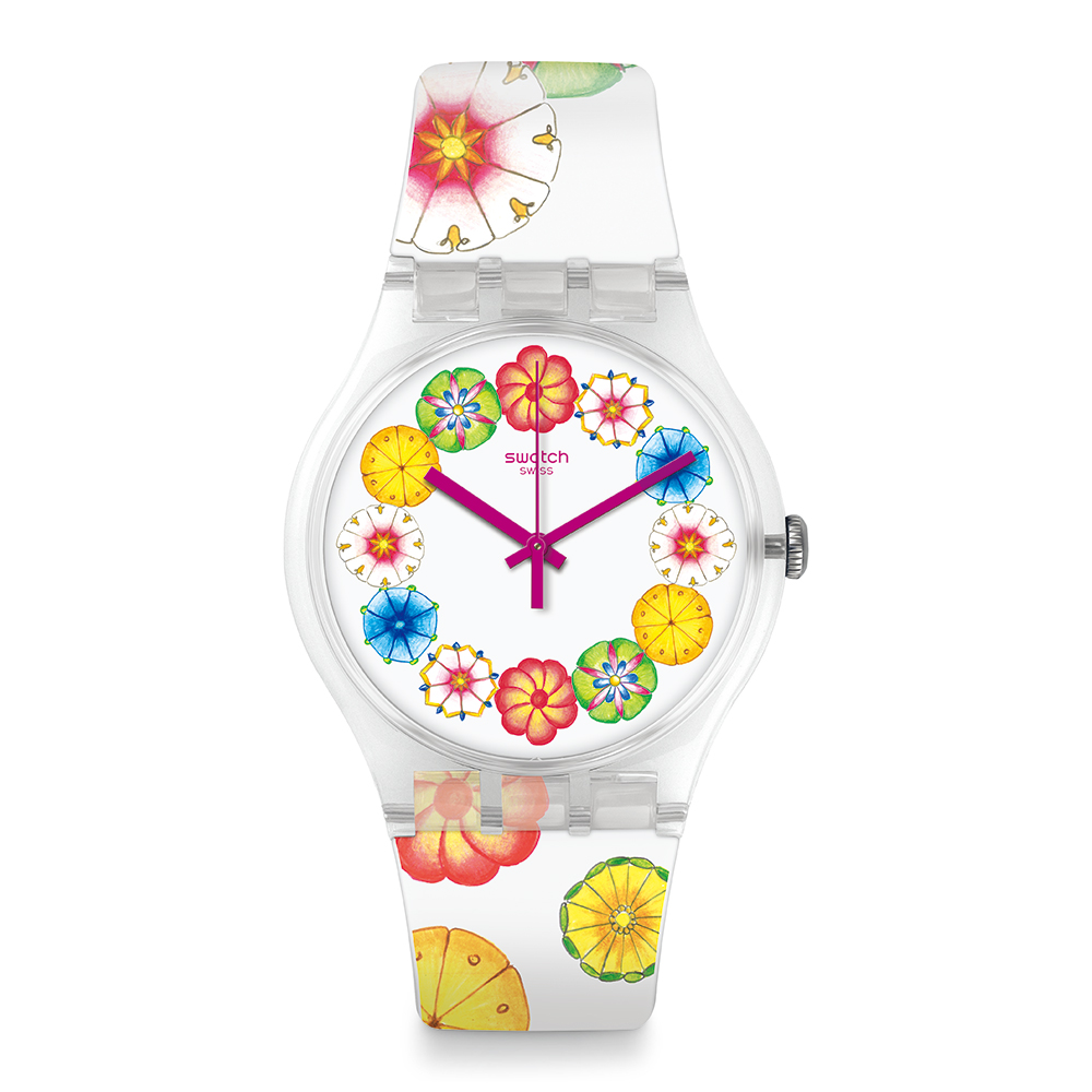 Swatch 田園風情系列 KUMQUAT 精緻陶瓷手錶-41mm