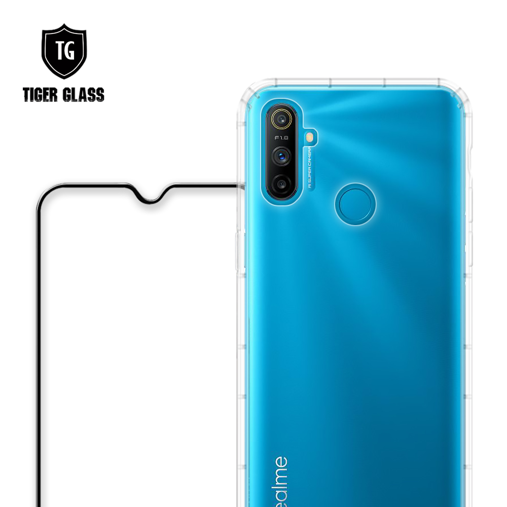 T.G realme C3 手機保護超值2件組(透明空壓殼+鋼化膜)