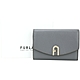 FURLA Primula 拱門標誌拼皮撞色襯裡三折釦式中夾(灰耦色) product thumbnail 1