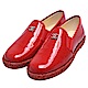 CHANEL 經典雙C LOGO綴飾漆皮草編樂福鞋(紅) product thumbnail 1