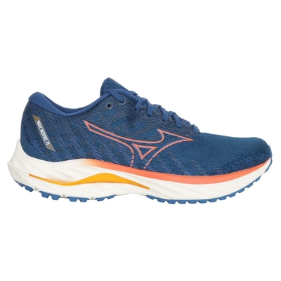 MIZUNO WAVE INSPIRE 19 男慢跑鞋-運動 美津濃 J1GC234455 墨藍橘