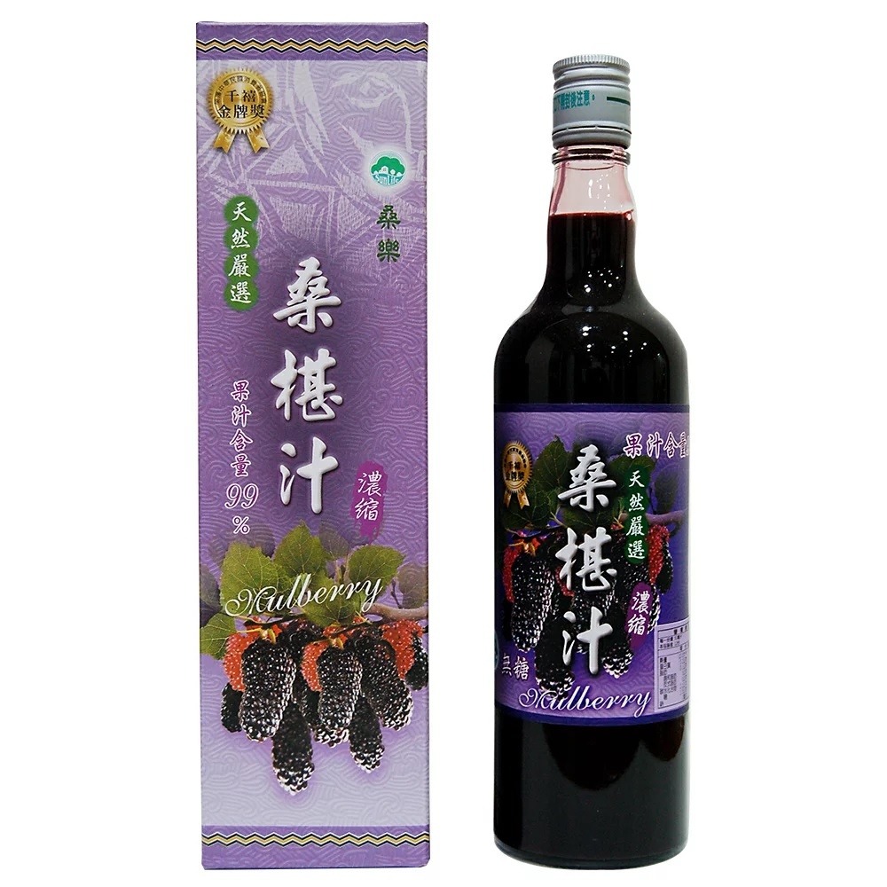 【花蓮桑椹】桑椹汁/無糖600ml(共6瓶)