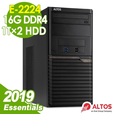 Acer Altos T110F5 商用伺服器 E-2224/16G/1TBX2/2019ESS