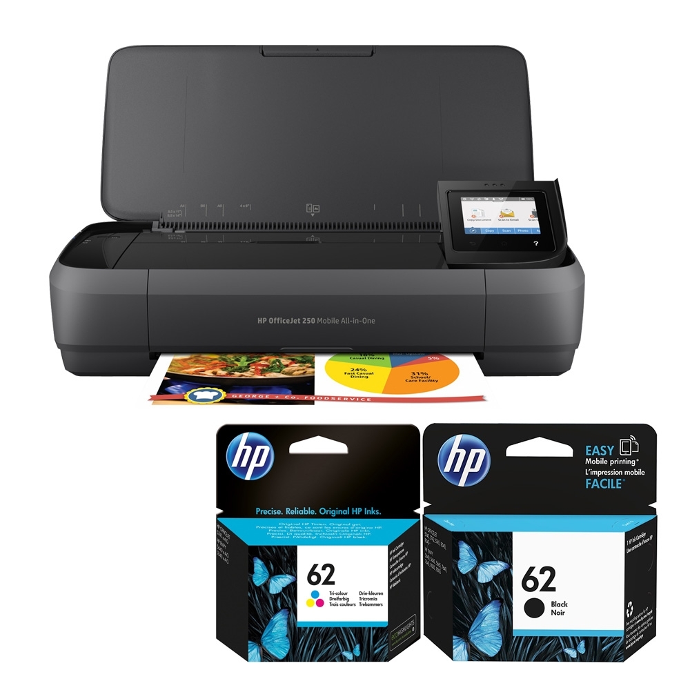 Hp Officejet 250 Mobileoj 250噴墨行動複合機cz992ano62 1黑1彩原廠墨水匣 噴墨印表機 Yahoo奇摩購物中心 9267