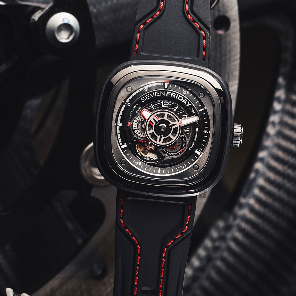 SEVENFRIDAY 賽車手III 自動上鍊機械錶 送禮推薦 P3C-02