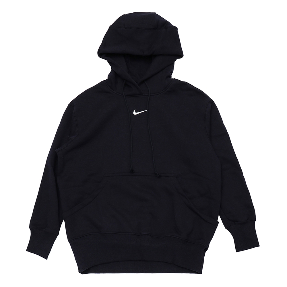 Nike As W Nsw Phnx Flc Os Po Hoodie 女款黑色口袋帽T 長袖DQ5861-010