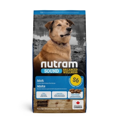 加拿大NUTRAM紐頓S6均衡健康系列-雞肉+南瓜成犬 2kg(4.4lb)(NU-10226)(購買二件贈送全家禮卷100元x1張)