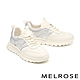 休閒鞋 MELROSE 美樂斯 簡約日常異材質拼接綁帶厚底休閒鞋－銀 product thumbnail 1