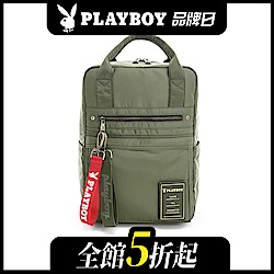 PLAYBOY- 中後背包 MA-1系列-軍感綠