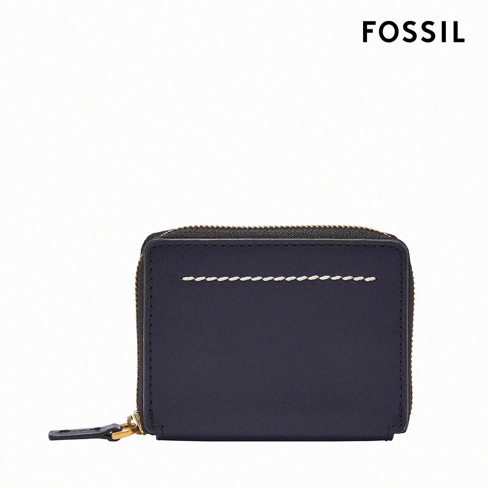 FOSSIL Westover 真皮拉鍊零錢包-藍色 ML4584545