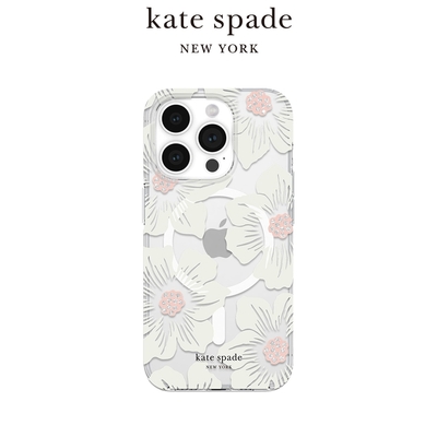 【kate spade】iPhone 15 Pro MagSafe 精品手機殼 經典蜀葵