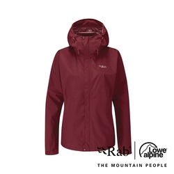 【RAB】Downpour Eco Jacket 透氣防風防水連帽外套 女款 深石楠 #QWG83