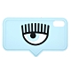 Chiara Ferragni iPhone X/XS 眼睛對話框造型手機保護套(天藍色) product thumbnail 1