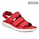 ECCO SOFT 5 SANDAL 魔鬼氈休閒涼鞋-紅 product thumbnail 1