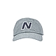 New Balance 中性 灰色 可調式 基本款 LOGO NB 老帽 棒球帽 帽子 LAH21214AG product thumbnail 1