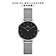 Daniel Wellington DW 手錶 Petite Sterling 28mm星鑽銀米蘭金屬錶-黑錶盤-銀框 DW00100218 product thumbnail 1