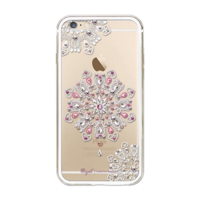 apbs iPhone6s / 6 4.7吋施華彩鑽鋁合金屬框手機殼-金色映雪戀