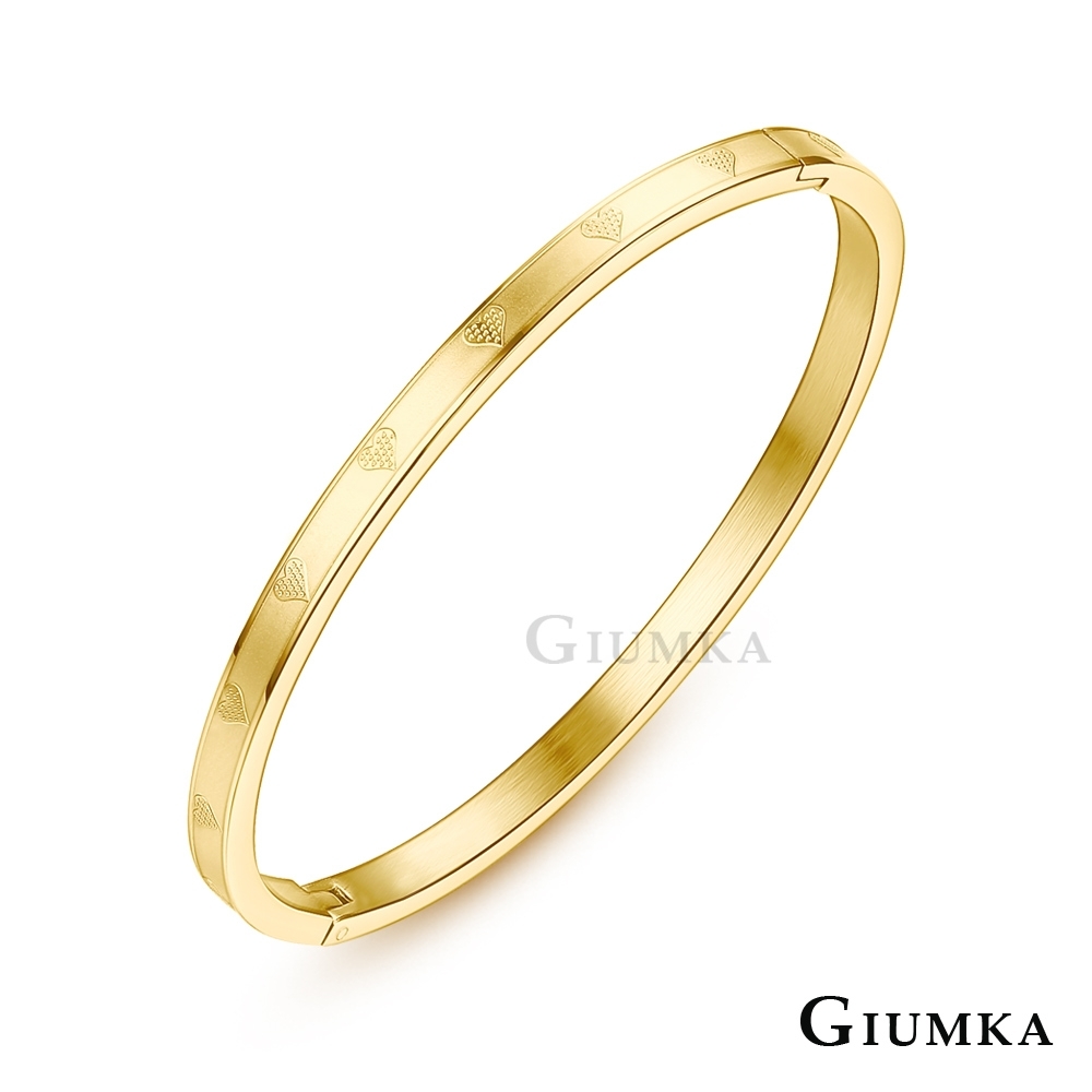 GIUMKA白鋼手環女款 愛的印記金色款 單個價格