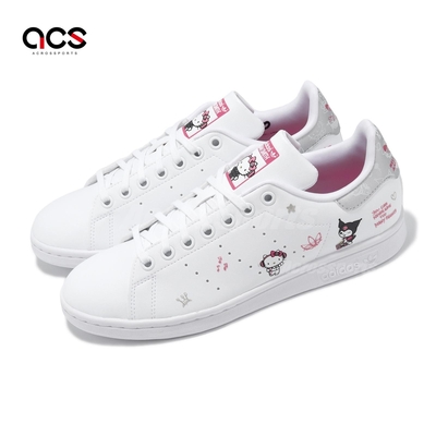 adidas x Hello Kitty 休閒鞋 Stan Smith J 大童 女鞋 白粉 凱蒂貓 聯名 史密斯 IG8407