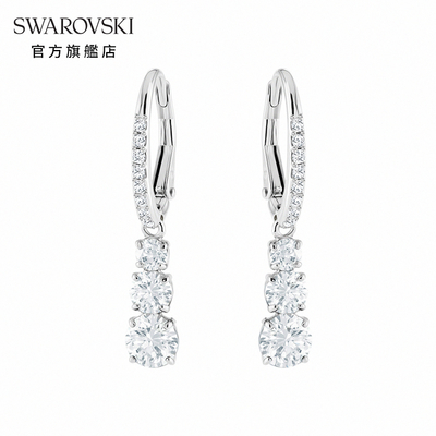 SWAROVSKI 施華洛世奇 Attract Trilogy Round 耀眼迷人穿孔耳環