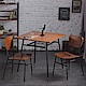 一桌二椅工業風復古微笑餐桌椅組合(桌75x75x73cm) product thumbnail 1