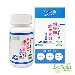 多立康 鈣鎂鋅+維生素D3(60粒/瓶)