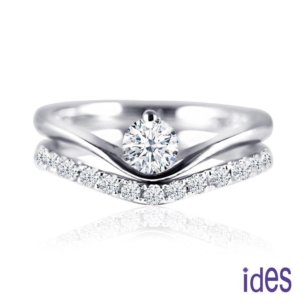 ides愛蒂思 精選結婚鑽戒30分E/VS1八心八箭完美車工鑽石戒指
