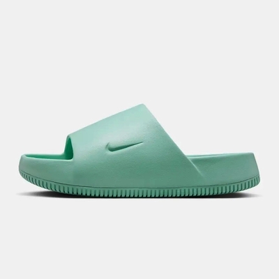 NIKE W CALM SLIDE 厚底拖鞋 女休閒涼拖鞋-湖水綠色-DX4816300