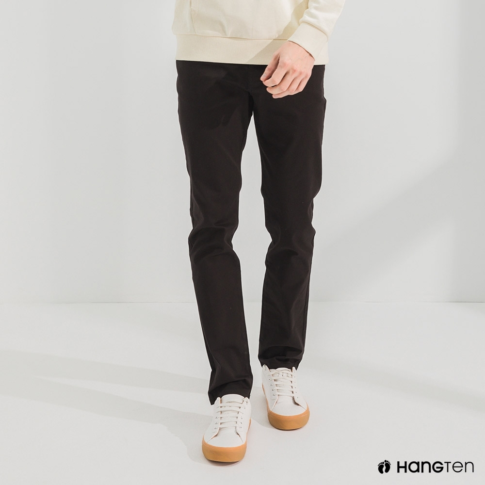 Hang Ten-男裝-經典款-SKINNY FIT緊身長褲-黑色