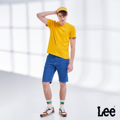 Lee 男款 涼感 902 輕薄休閒牛仔短褲 中藍洗水