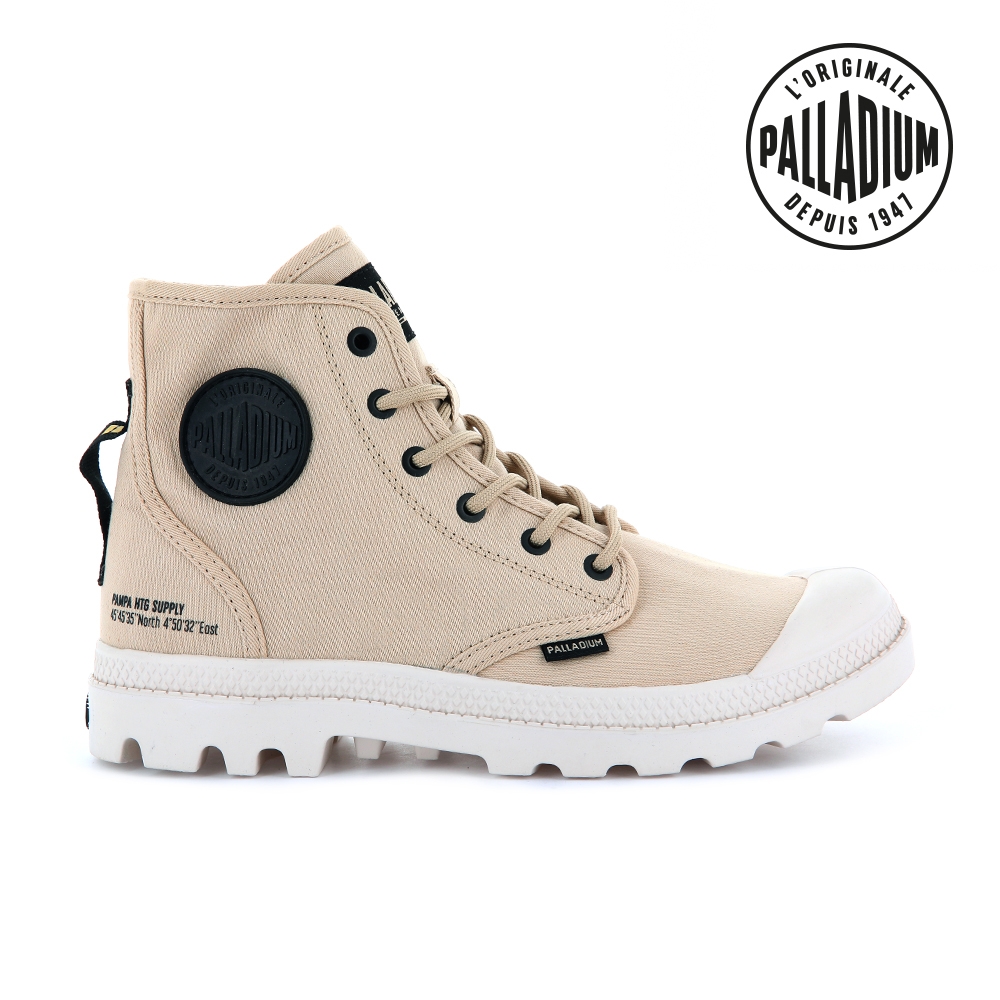 PALLADIUM PAMPA HI HTG SUPPLY有機棉軍靴-中性-沙漠米