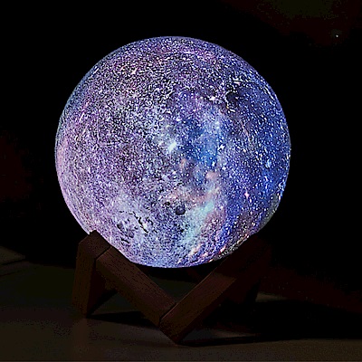 3D星辰星空月球燈 七彩小夜燈/氛圍燈(15cm)