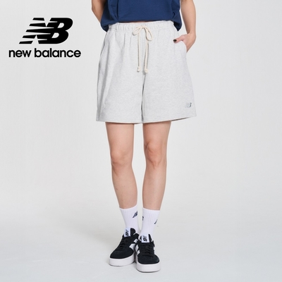 【New Balance】 鬆緊綁繩棉質短褲_女性_淺灰色_WS41508AHH