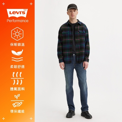 Levis 男款 514低腰合身直筒牛仔褲 / 深藍刷色水洗 / 保暖彈性布料