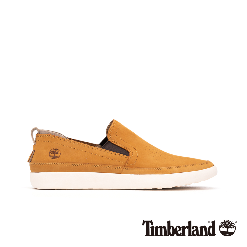 Timberland 男款中棕色磨砂革舒適透氣休閒鞋|A24CV