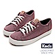 Keds KICKSTART 復古風素面綁帶休閒鞋-紫紅 product thumbnail 1