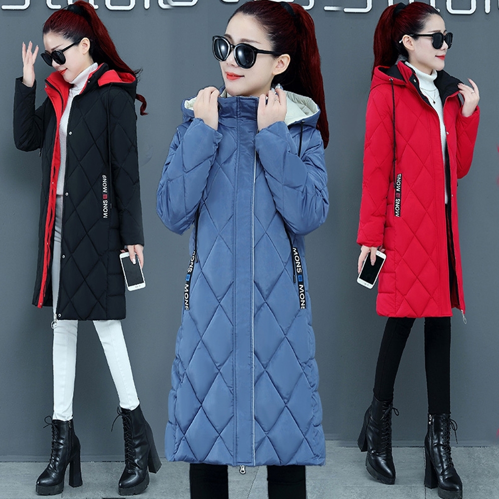 【韓國K.W.】(預購)時尚英倫風科技羽絨顯瘦大衣