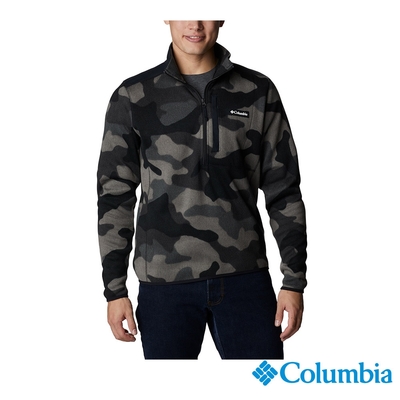 Columbia 哥倫比亞 男款 -半開襟刷毛上衣-黑迷彩 UAE67530BQ /FW22