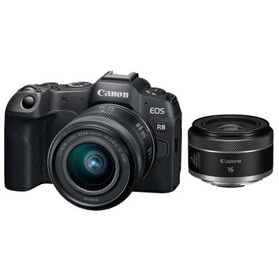 Canon EOS R8 單鏡身 + RF 24-50mm + RF 16mm 雙鏡組 公司貨