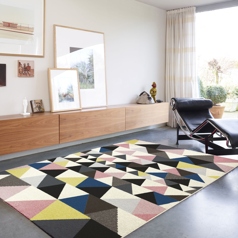 范登伯格 - 薇拉 現代地毯 - 彩三角 (120 x 170cm)