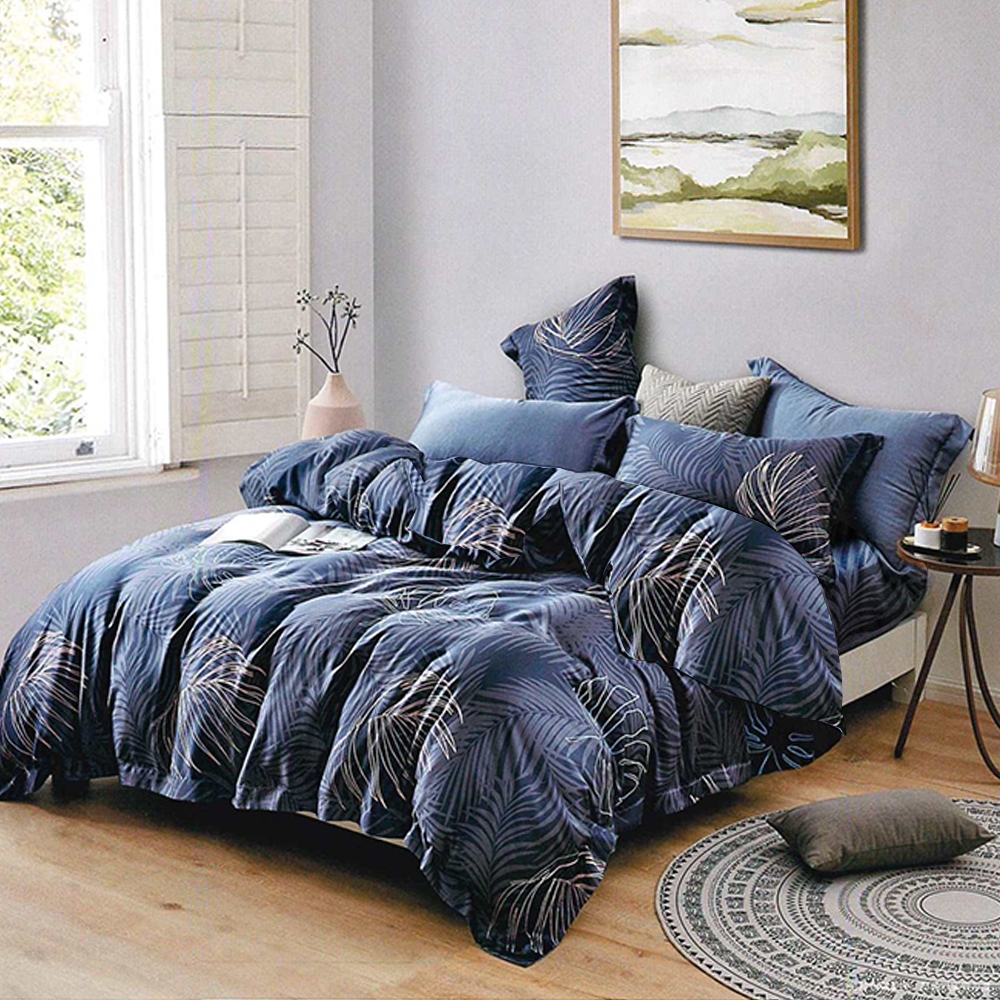 Saint Rose 清風麗影 雙人頂級精緻100%純天絲枕套床包三件組