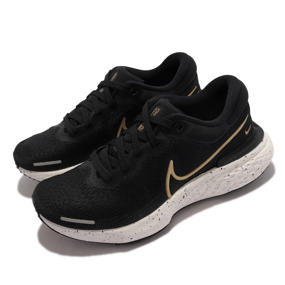 Nike 慢跑鞋 ZoomX Invincible Run 運動 女鞋 氣墊 避震 路跑 健身 黑 金 CT2229004