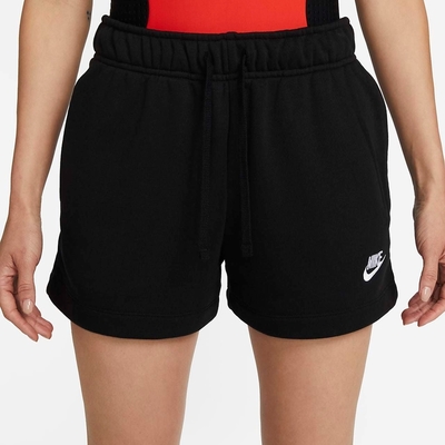 NIKE AS W NSW CLUB FLC MR SHORT 女運動短褲-黑-DQ5803010