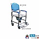 海夫健康生活館 鋁製 附輪 固定式 軟背 便盆椅 洗澡椅(102-Q) product thumbnail 1