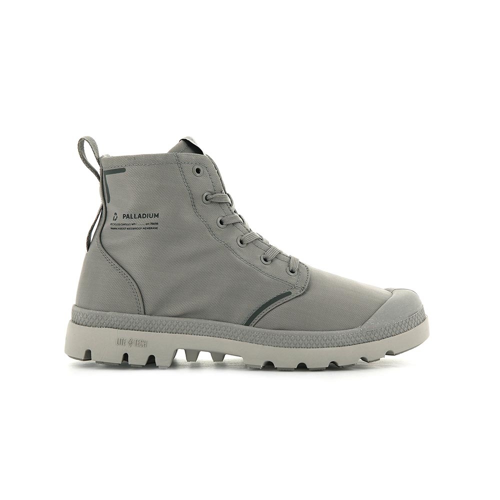 PALLADIUM PAMPA LITE+ RCYCL WP+ 男女 再生科技 防水軍靴 灰-76656070