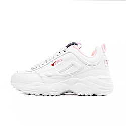 Fila Distracer Heart [5-C112Y-128] 女 休閒鞋 經典 復古 厚底 老爹鞋 愛心 白粉