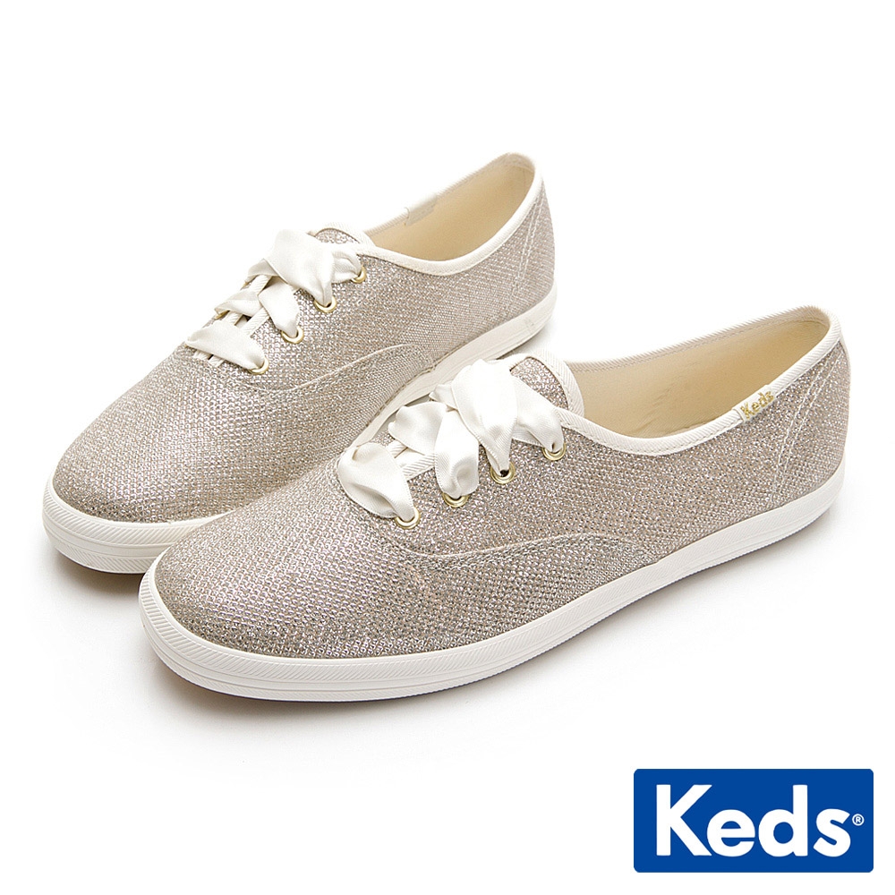 Keds x kate spade CHAMPION 細紗緞帶休閒鞋-金| 休閒鞋| Yahoo奇摩